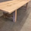 Eikenhouten tafel met eiken onderstel