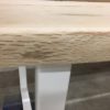 Eikenhouten tafel met metalen onderstel U vorm wit - Afbeelding 4