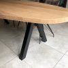 Eiken ovale eettafel gelakt - Afbeelding 2