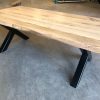 Eiken eettafel gemaakt van oude balken - Afbeelding 4