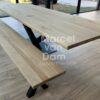 Eiken eettafel 300 x 100 x 4 cm